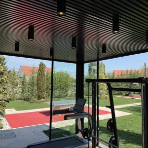 Pergolă Biofix și închidere cu sticlă – Timișoara | Sală de sport acasă