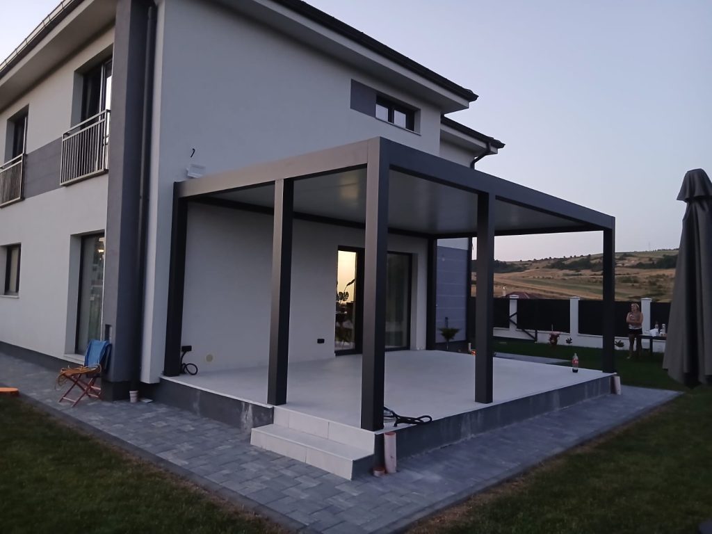 Proiect Sunbrero – pergolă pentru terasă rezidențială în Cluj